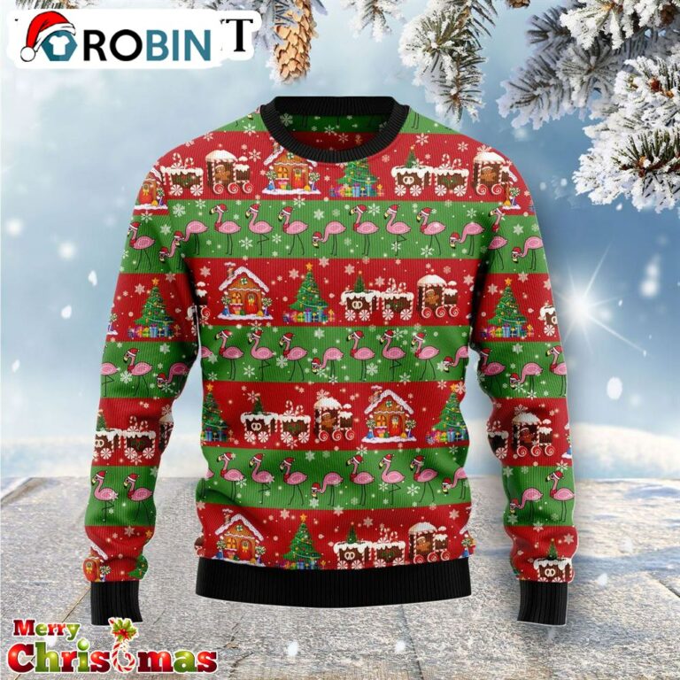 Flamingo Snow Ugly Christmas Sweater – Best Xmas Gift