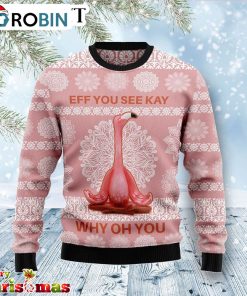 Flamingo Why Oh You Ugly Christmas Sweater – Best Xmas Gift