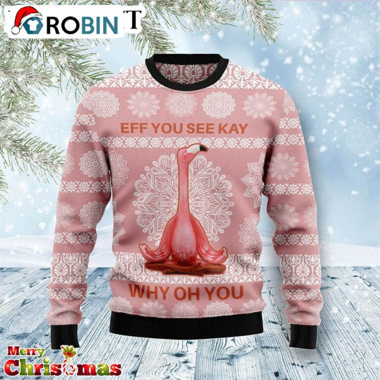 Flamingo Why Oh You Ugly Christmas Sweater – Best Xmas Gift