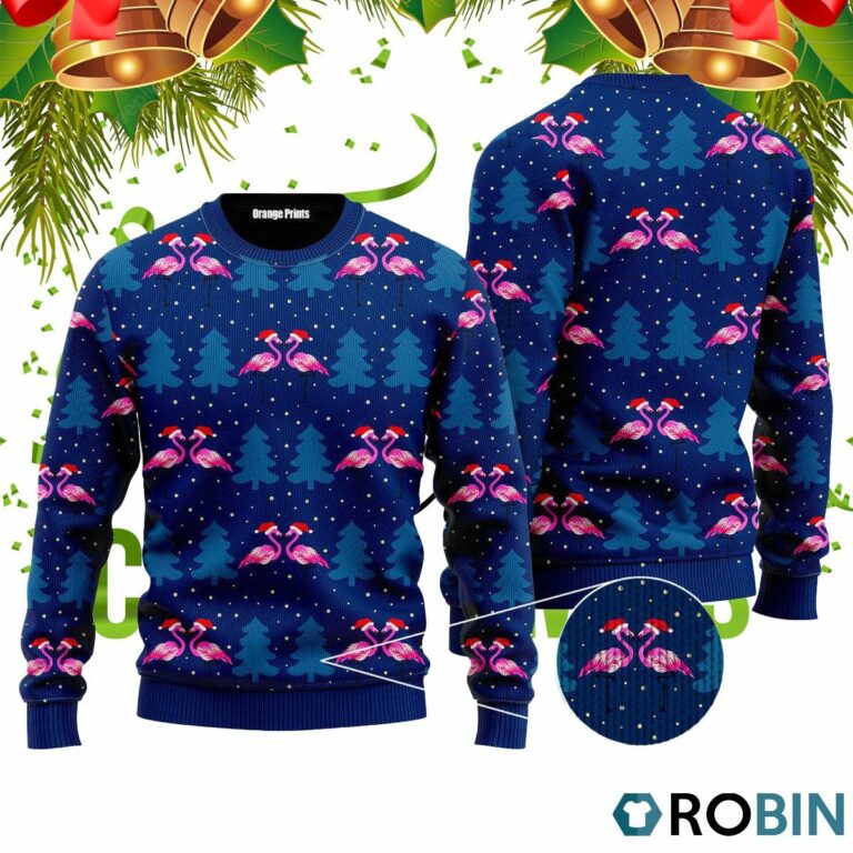 Flocking Around The Christmas Tree Ugly Christmas Sweater RB4082