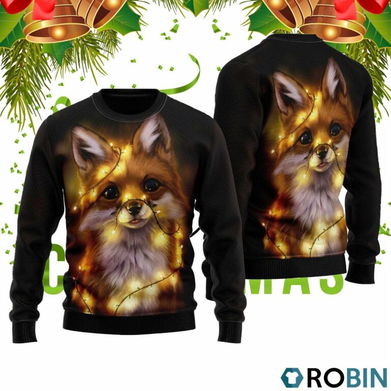 Fox Merry Christmas 3D Print Ugly Christmas Sweater RB2029