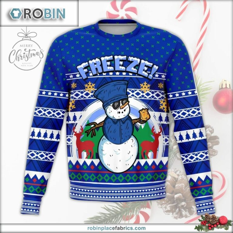 Freeze Iceman Meme Holiday Ugly Christmas Sweater