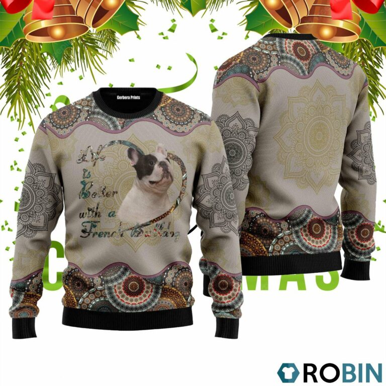 French Bulldog Dog Ugly Christmas Sweater RB2222