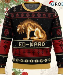 fullmetal alchemist chimera nina tucker ed ward ugly christmas sweater 1 Ycwwf