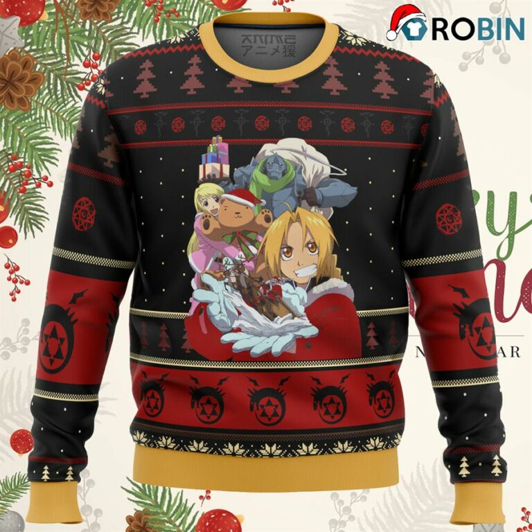 Fullmetal Alchemist Holidays Ugly Christmas Sweatshirt, Sweater