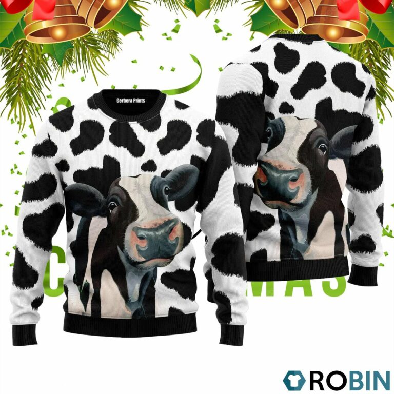 Funny Cow Ugly Christmas Sweater RB2244