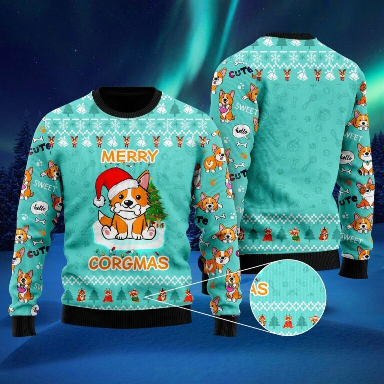 Funny Dog Merry Corgmas Ugly Sweatshirt, Sweater