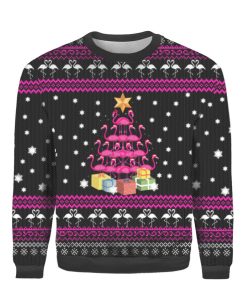 Funny Flamingo Tree Christmas Ugly Sweatshirt, Sweater