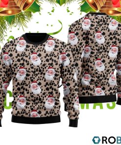 Funny Santa Dalmatian Pattern 3D Print Ugly Christmas Sweater RB2094
