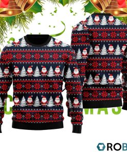 Funny Santa Snow Tree 3D Print Ugly Christmas Sweater RB2422