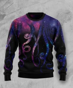 Galaxy Octopus Christmas Ugly Sweatshirt, Sweater
