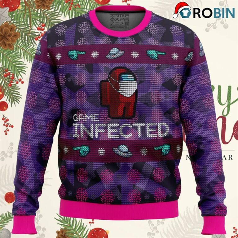 Game Infected Among Us Ugly Christmas Sweatshirt, Sweater