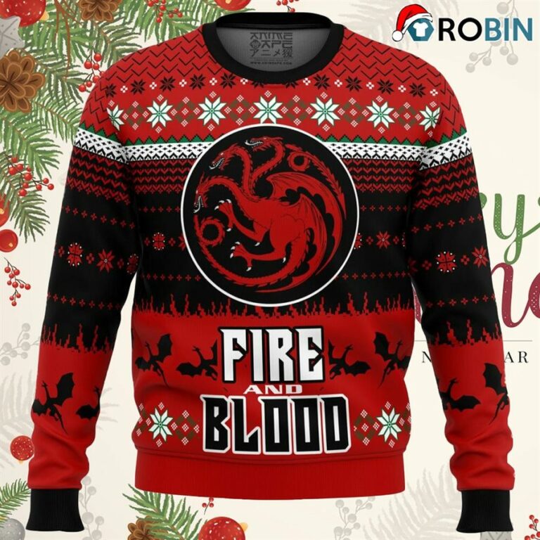 Game Of Thrones Fire And Blood Ugly Christmas Sweatshirt, Sweater