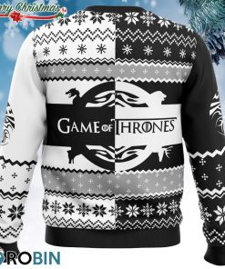 game of thrones house black and white ugly christmas sweater 3 O8hzg