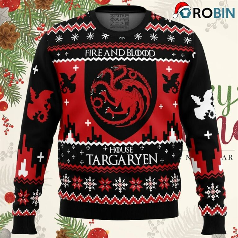 Game Of Thrones House Targaryen Ugly Christmas Sweatshirt, Sweater