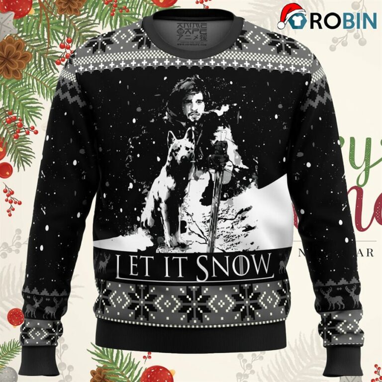 Game Of Thrones Let It Snow Black And White Ugly Christmas Sweater