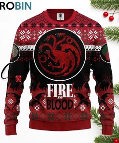 game of thrones targaryen ugly christmas sweater 1 c5mly2