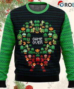 game over nintendo ugly christmas sweater 1 C32Aa