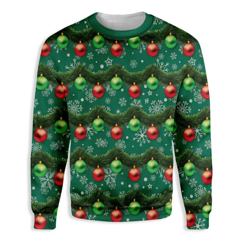 Gaudy Garland Christmas Ugly Christmas Sweatshirt – Sweater