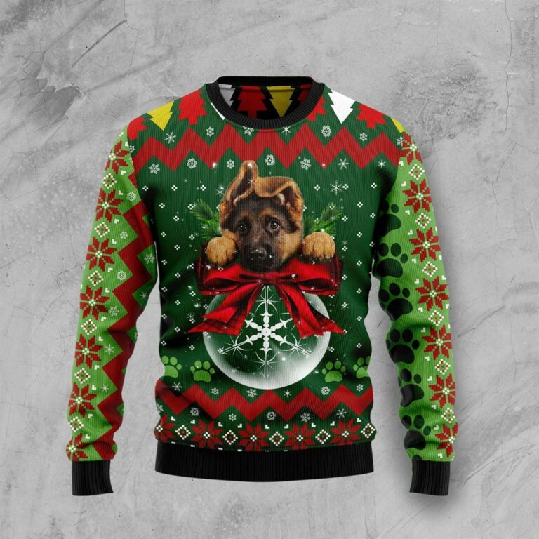 German Shepherd Christmas Ugly Sweatshirt, Sweater