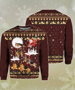 German Shepherd Dog Reindeers Car Ugly Christmas Sweater RB4844