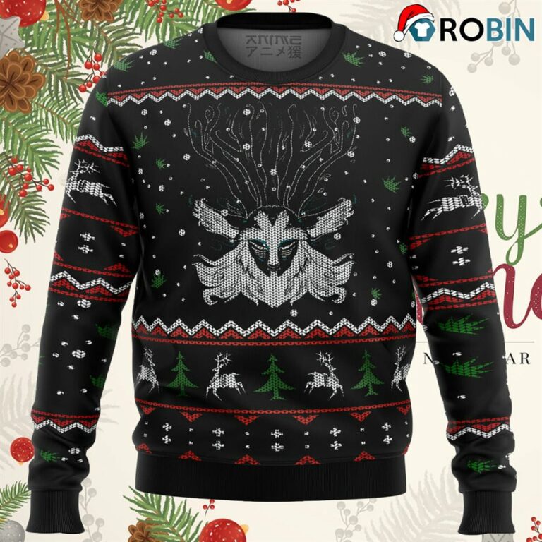 Ghibli Forest Spirit Ugly Christmas Sweater