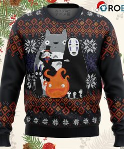 ghibli miyazaki ugly christmas sweater 1 SuuUk