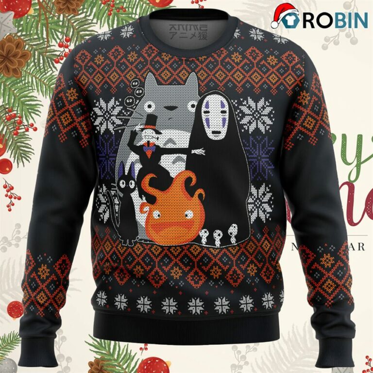 Ghibli Miyazaki Ugly Christmas Sweatshirt, Sweater