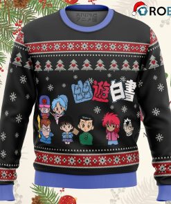 Ghost Fighter Yu Yu Hakusho Chibis Ugly Christmas Sweater