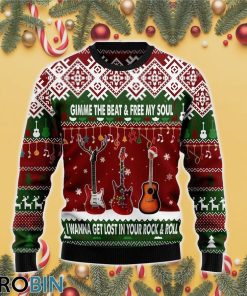 Gimme The Beat And Free My Soul Ugly Christmas Sweater RB4579