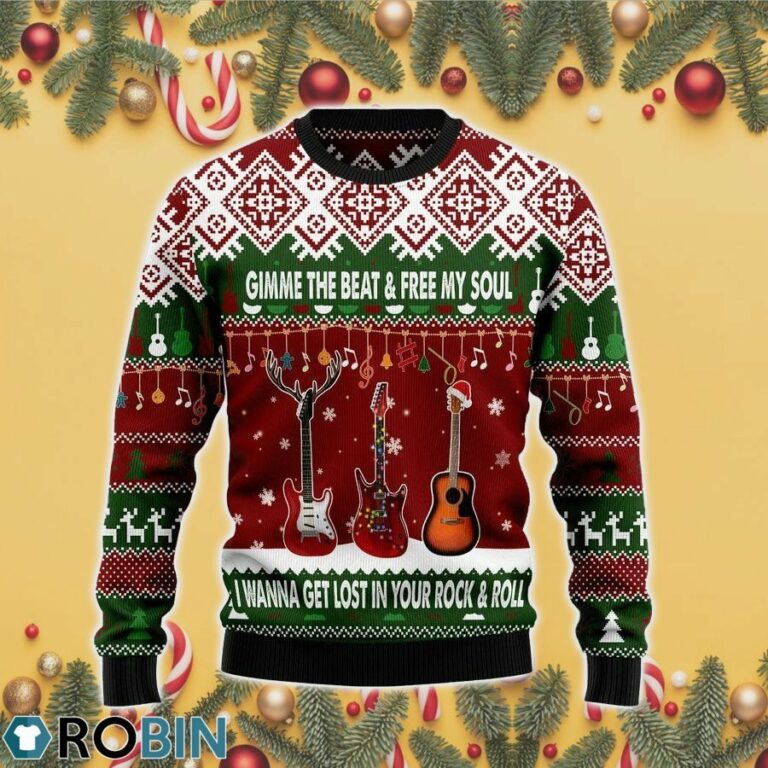 Gimme The Beat And Free My Soul Ugly Christmas Sweater RB4579