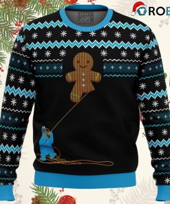 gingerbread cookie monster ugly christmas sweater 1 ysNcl