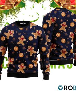 Gingerbread For Great Night Pattern Ugly Christmas Sweater RB2408