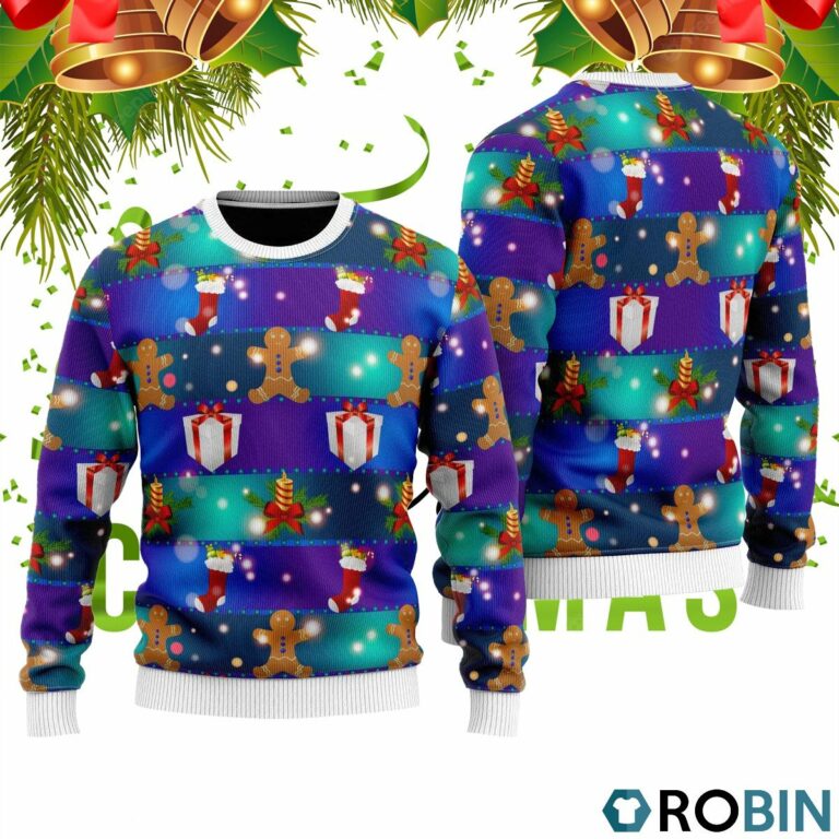 Gingerbread Man New Year Ugly Christmas Sweater RB4094