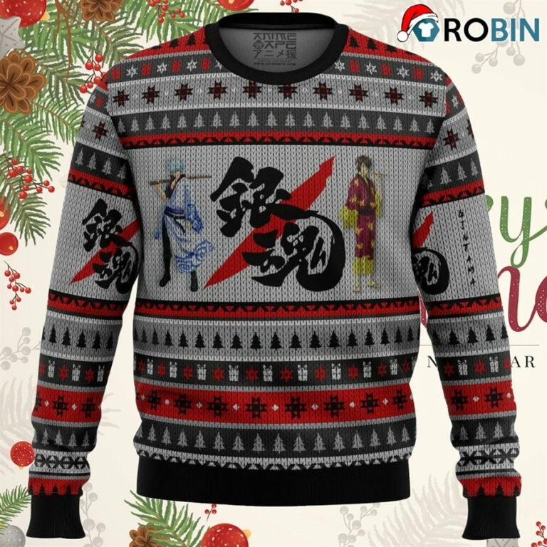 Gintama Shinsuke And Gintoki Ugly Christmas Sweatshirt, Sweater