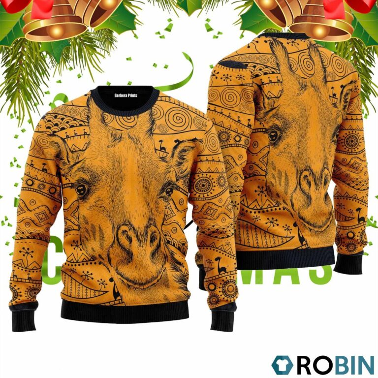 Giraffe African Ugly Christmas Sweater RB2242