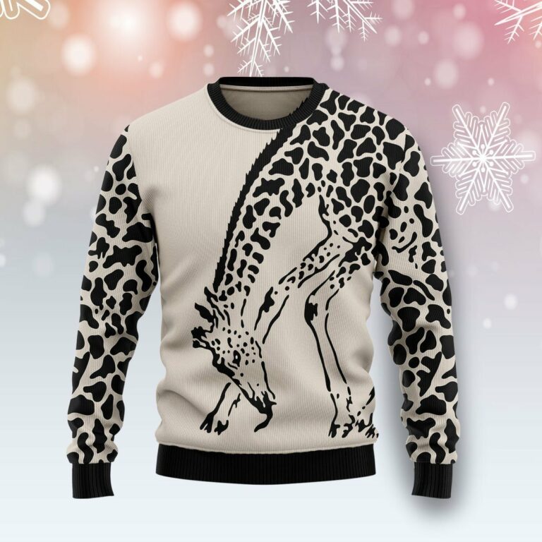 Giraffe Pattern Ugly Sweatshirt, Sweater