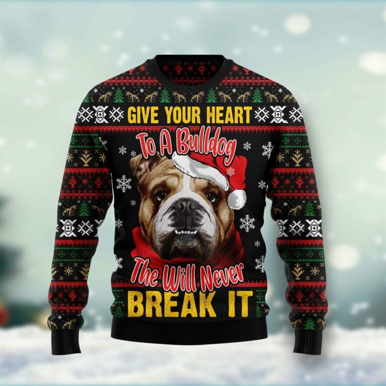 Give Your Heart Bulldog Ugly Sweatshirt, Sweater