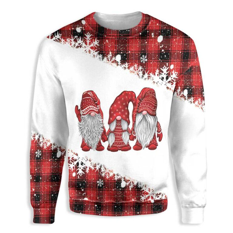 Gnome Red Buffalo Snow Ugly Christmas Sweatshirt – Sweater