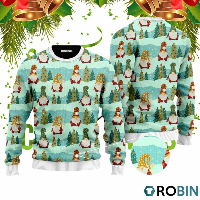 Gnomes Where To Get The Best 3D Print Ugly Christmas Sweater RB4090