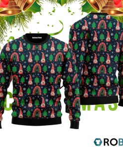 Gnomes With Boho Rainbow Pattern 3D Print Ugly Christmas Sweater RB2240