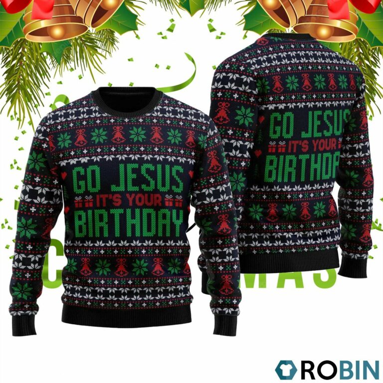 Go Jesus It’s Your Birthday 3D Print Ugly Christmas Sweater RB2020
