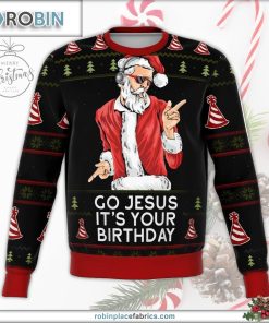 go jesus ugly christmas sweater 112 6trk1