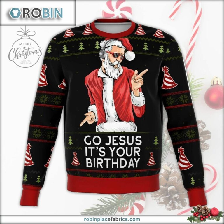 Go Jesus Ugly Christmas Sweater