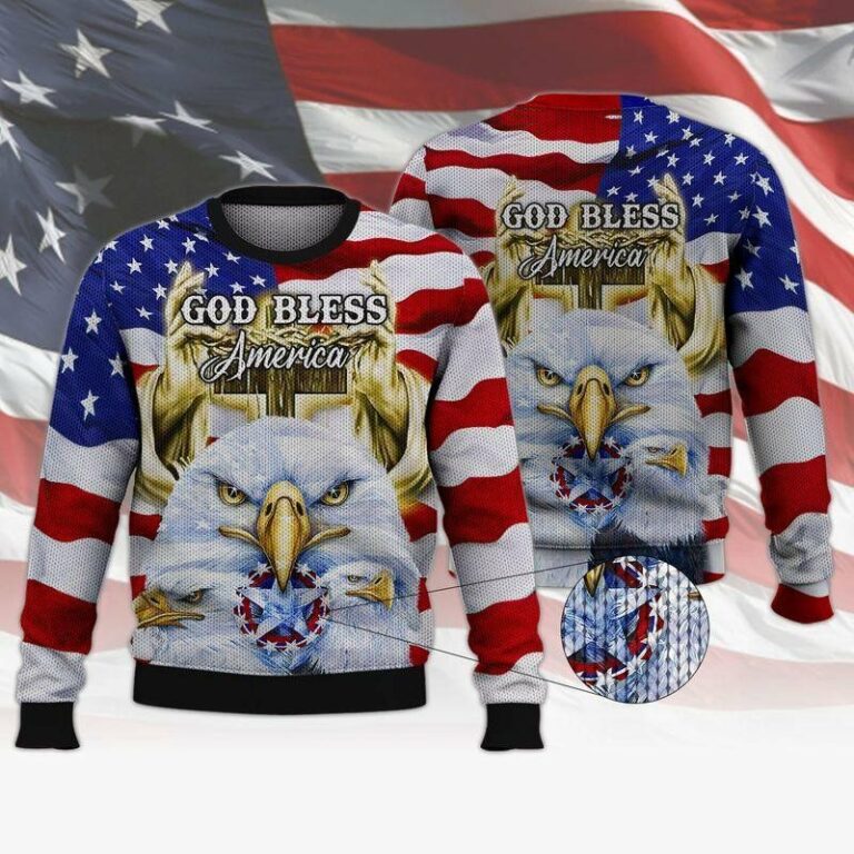 God Bless America Ugly Sweatshirt, Sweater
