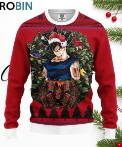 Goku Ultra Instinct Sign Shintani Noel Merry Christmas Ugly Christmas Sweater Goku Ultra Instinct Sign Shintani Noel Merry Christmas Ugly Christmas Sweater