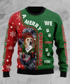 Golden Retriever Christmas Ugly Sweatshirt, Sweater Golden Retriever Christmas Ugly Sweatshirt, Sweater
