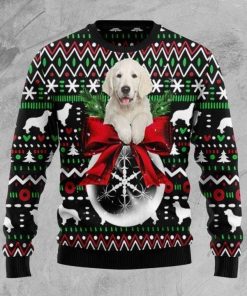 Golden Retriever Dog Xmas Ball Ugly Sweatshirt, Sweater