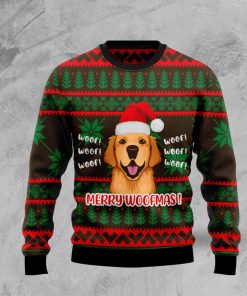 Golden Retriever Woofmas Ugly Sweatshirt, Sweater