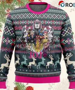 golden wind jojos bizarre adventure ugly christmas sweater 1 Ykw6J